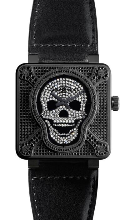 Bell and ross BR0192-AIRBOR-FLD BR 01 Skull 672 Airborne Diamond Skulls replica watch